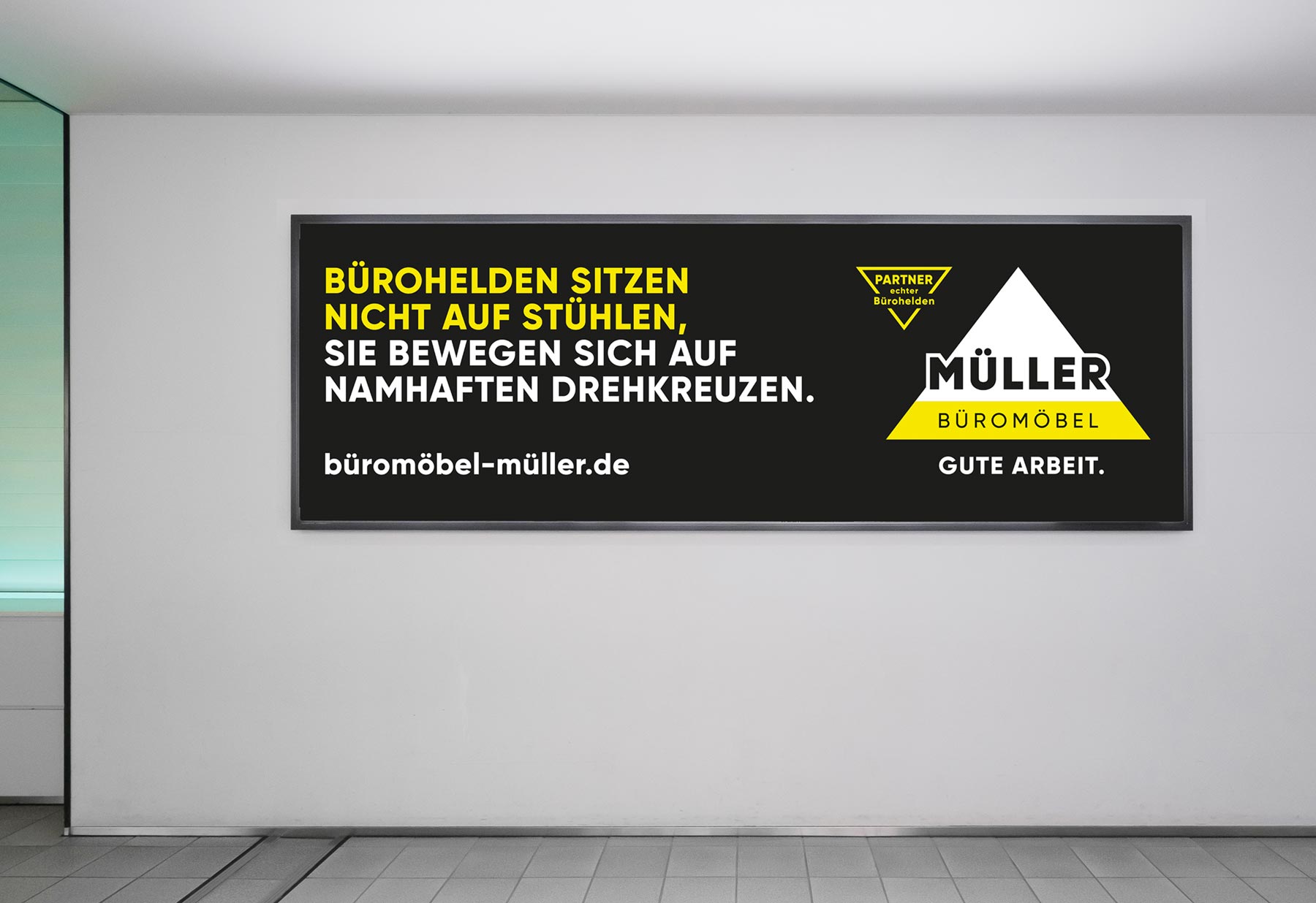Anzeigenplakat von Büromöbel Müller