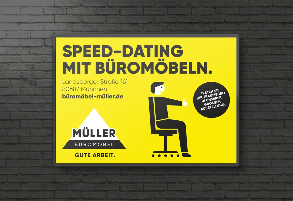 Plakatkampagne Büromöbel Müller