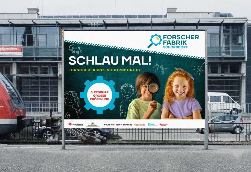 Forscherfabrik Schorndorf Anzeigenplakat