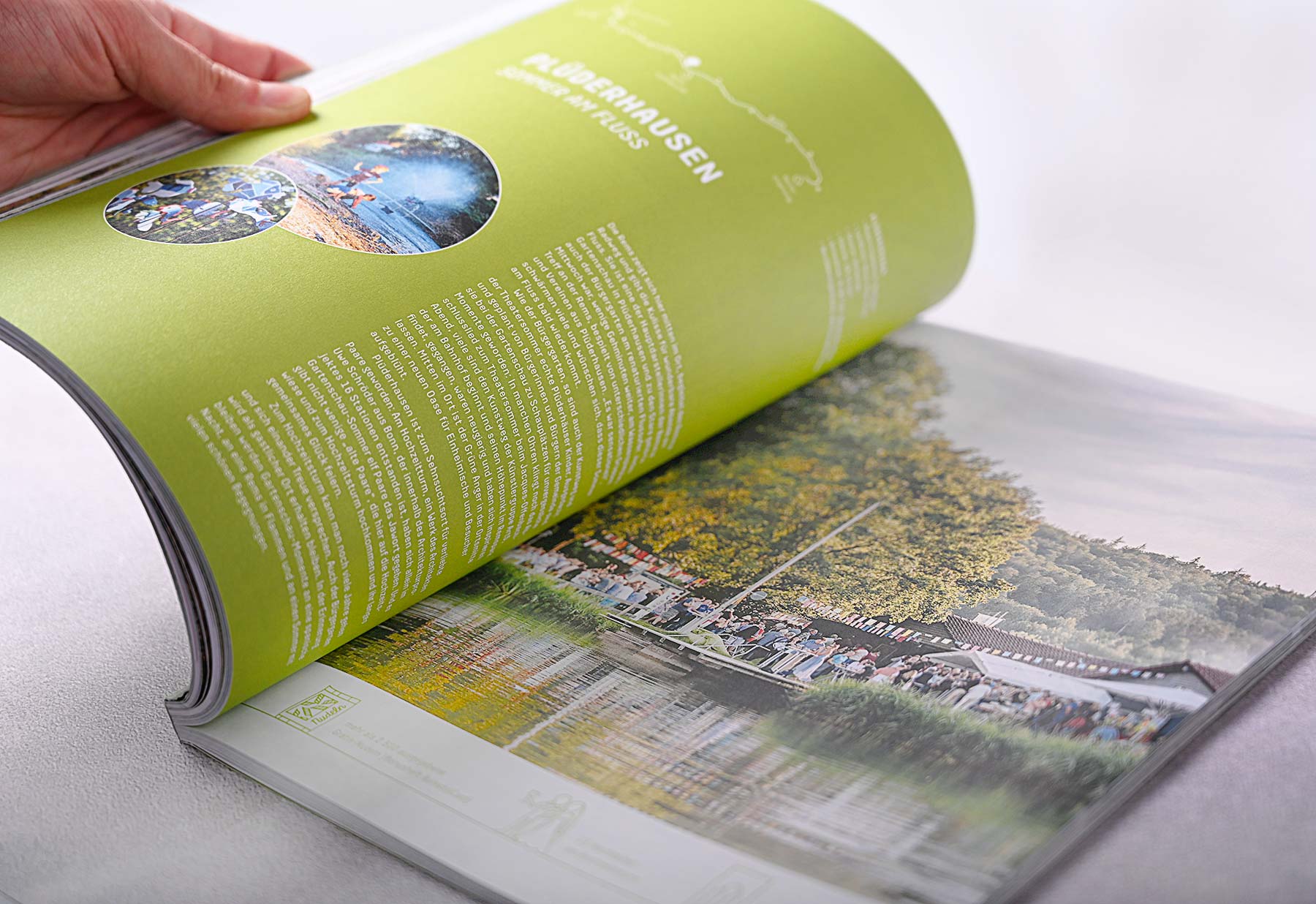 Broschüre im Corporate Design der Remstaler Gartenschau in der Nähe von Stuttgart