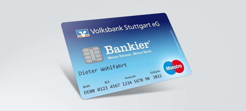 Logoentwicklung für die Volksbank Stuttgart Bankkarte