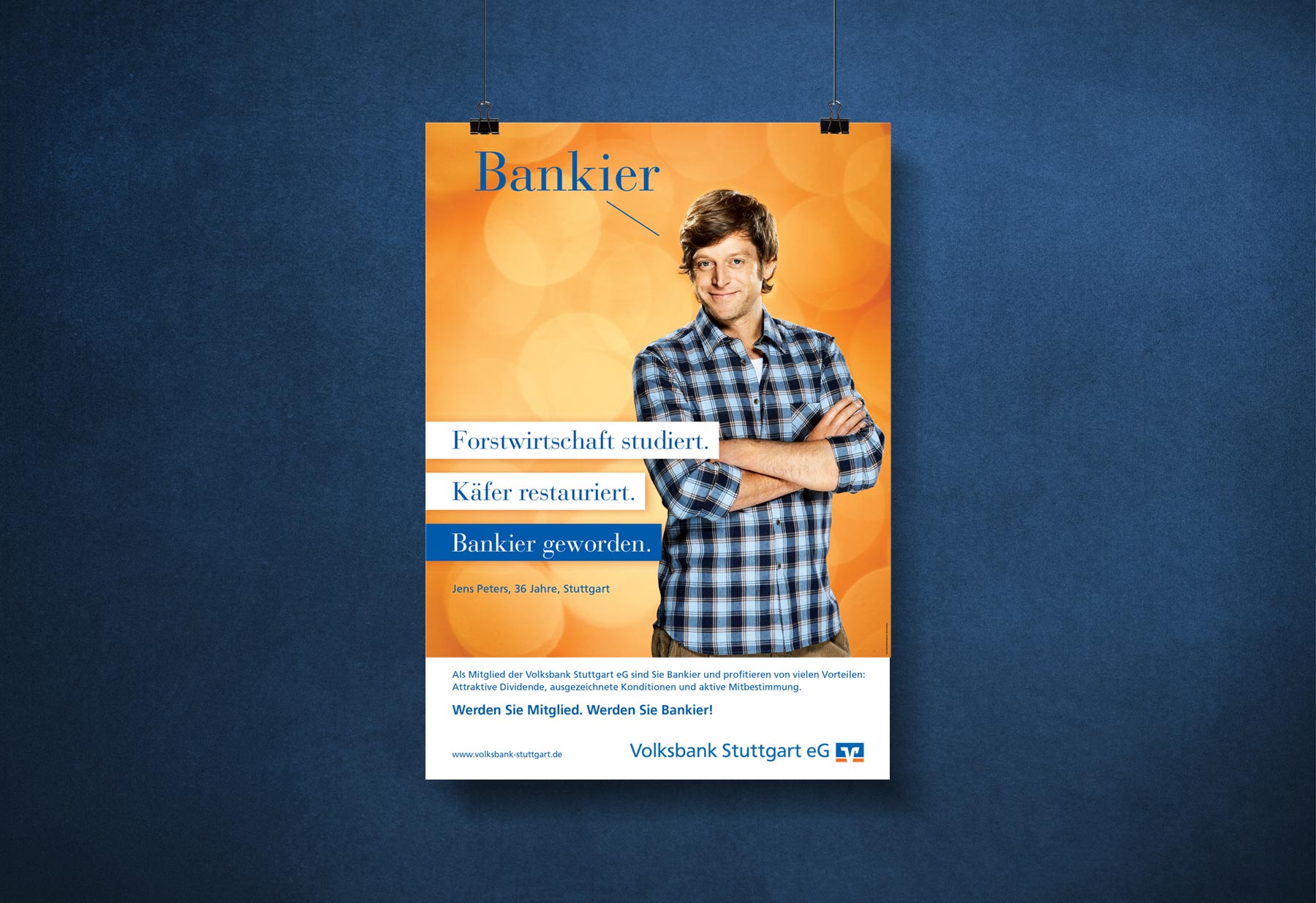 Volksbank Stuttgart Bankiers Markenkommunikation Anzeige